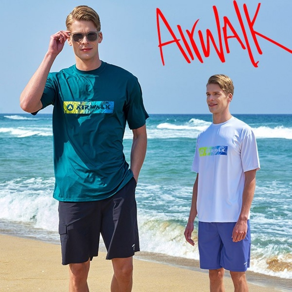 (エアワーク) エアワークサーフメンズラッシュガードセット 2ピースショートスリーブティーボードショート Yawe5072 Yawe0922