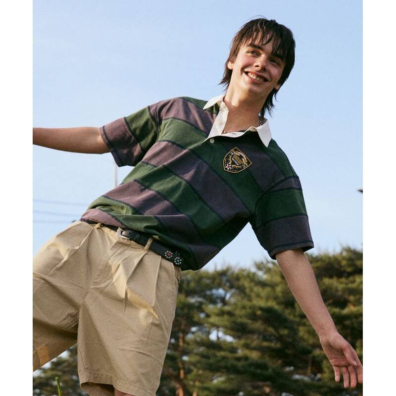 ペンフィールド PENFIELD MTN DIV ラグビーTシャツ グリーン FR2KT25U 479969