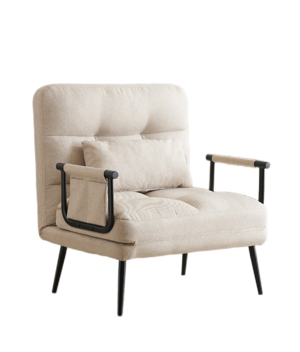 【国内入荷済】ソファベッド 3WAY ファブリック生地 カウチソファー 肘付き 一人掛け カウチ リクライニング 一人暮らし 組立品-528