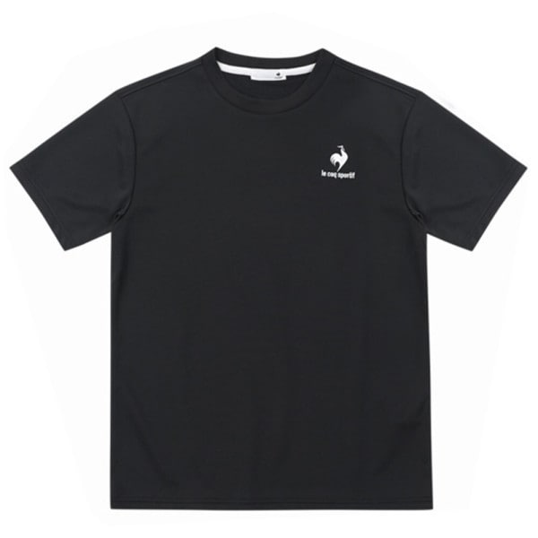 【正品】 le cop sportif ルコック スポルティブ(QMTJA30Z) 刺繍ロゴ クルーネック半袖Tシャツ_BLACK