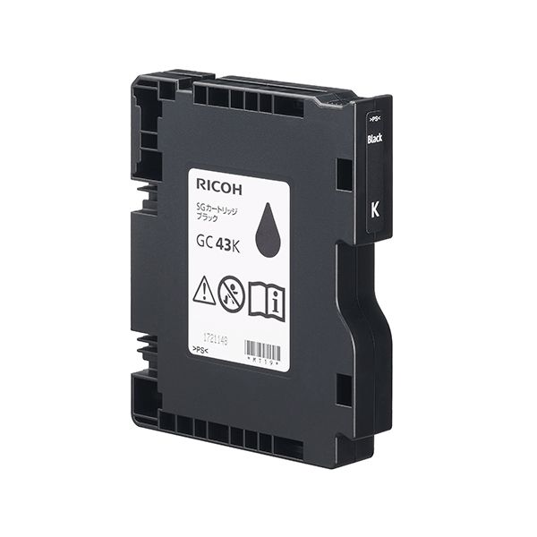 （まとめ） RICOH リコー 515946 SGカートリッジ GC43K ブラック（純正品） [x3セット]