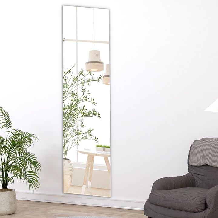 ココミラー CocoMirror 割れない鏡 姿見 全身鏡 壁掛け鏡 姿見鏡 貼る鏡 壁に貼る鏡(120x30cm 2枚 コーナー直角, 120x30cm 2枚 コーナー直角)