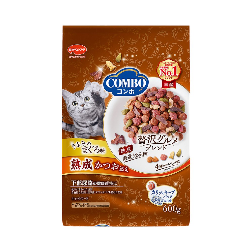 キャットフード　コンボ　キャット　まぐろ味・熟成かつお添え　６００ｇX１２　ＣＲＣ35―15―60―30―00