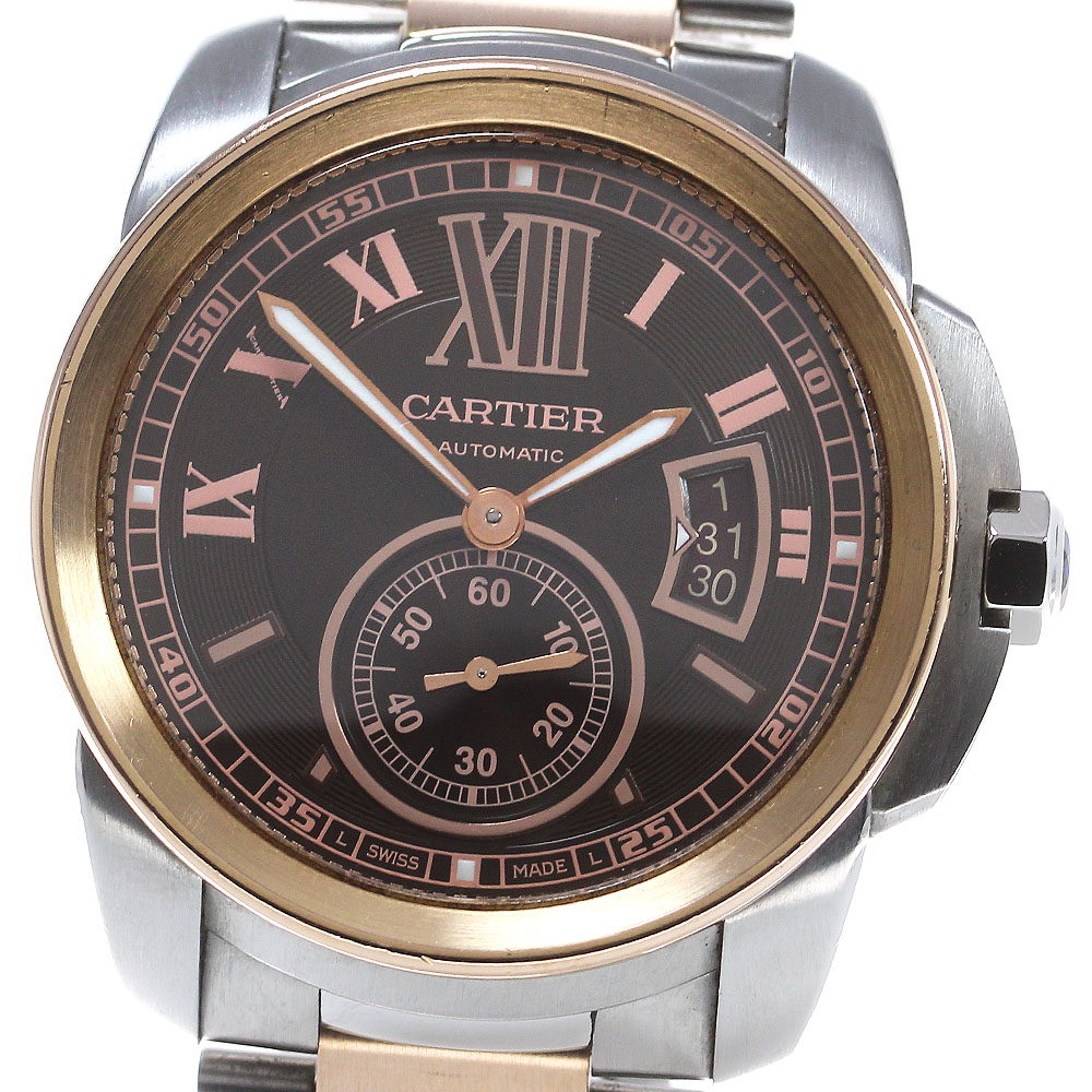 カルティエ CARTIER W7100050 カリブルドゥカルティエ スモールセコンド 自動巻き メンズ 保証書付き_826709【中古】