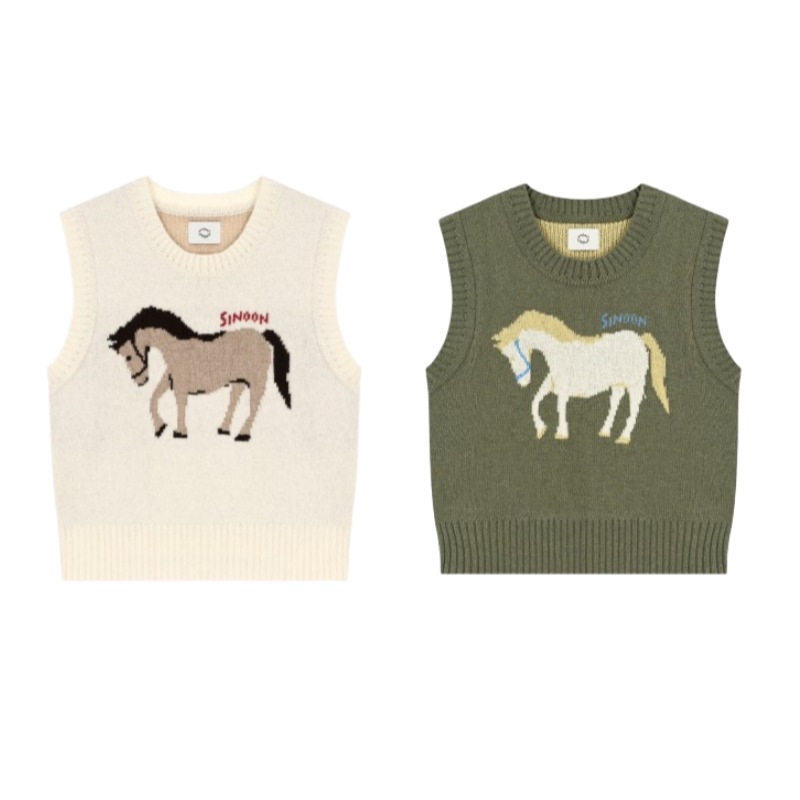 (24FW 新商品) ホースニットベスト (2カラー)
