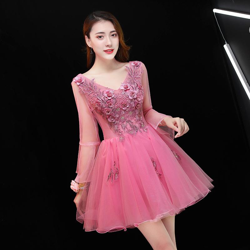 カラードレス レディース パーティードレス ショート ワンピース 公演 プリンセス 花柄 洋服 チュール ピンク ダンスウェア コスチューム 発表会 舞台衣装