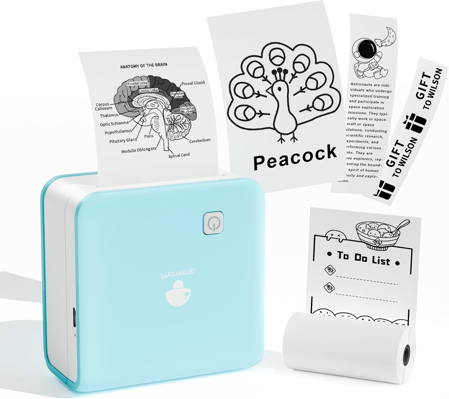 サーマルプリンター ミニプリター Phomemo M02 PRO 300DPI フォトプリター モバイルプリンター シールプリンター ポータブル式 フォトプリンタ メモプリンター 感熱プリンター Bl