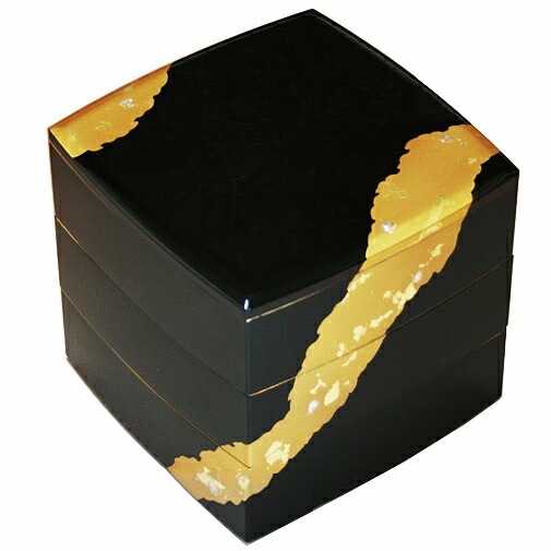 山中漆器 6.5寸 胴張三段重 溜塗 金雲 001-1433(漆器 日本製 国産 運動会 迎春(お正 8,103円