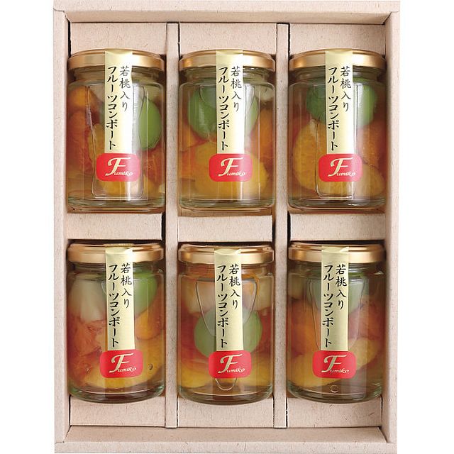 ふみこ農園 若桃入りフルーツコンポート6本セット 5,323円