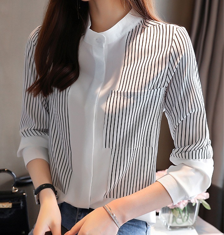 トップス シャツ ブラウス カットソー 袖あり 長袖 襟なし スタンドカラー スリム 細身 ストレート 大人可愛い きれいめ シンプル カジュアル 大人 上品 おしゃれ お洒落 かっこいい 大人可愛い