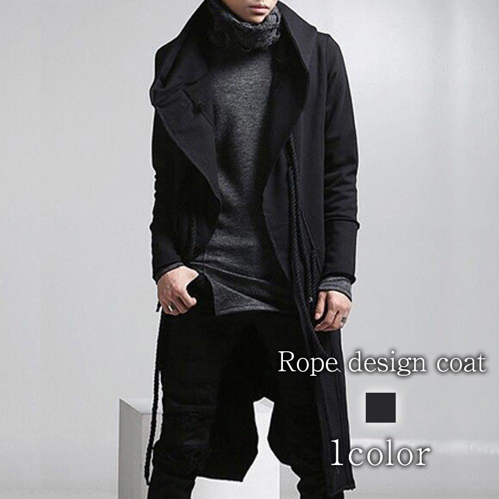 パーカー メンズ ロープデザインコート ダウン 黒 ゆったり 厚手 冬 プルオーバー 白 大人 暖かい 春 ゴルフ アウター ストリート モコモコ 長袖 ベージュ 人気 ジップ オーバーサイズ スポー