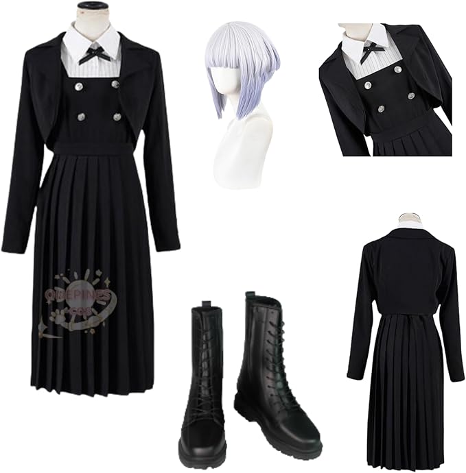 ロックは淑女の嗜みでして 白矢環 コスプレ衣装+ wig+靴