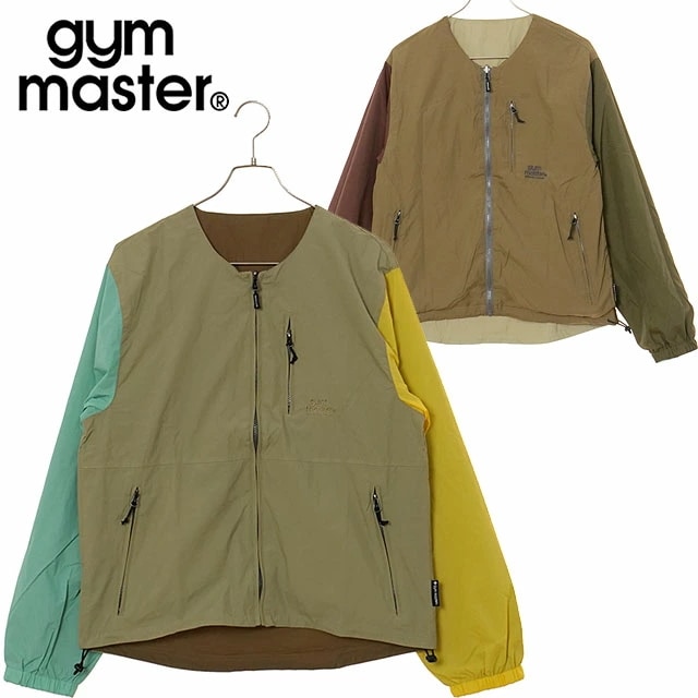 リバーシブルナイロンノーカラーJKT [G918634-86] メンズ アウター ラウンドネック ジャケット ブルゾン ベージュCRZ/カーキCRZ 正規取扱店