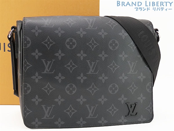 ほぼ新品ルイヴィトンモノグラムエクリプスディストリクトPMNV3斜め掛けショルダーバッグメッセンジャーバッグブラックM46255