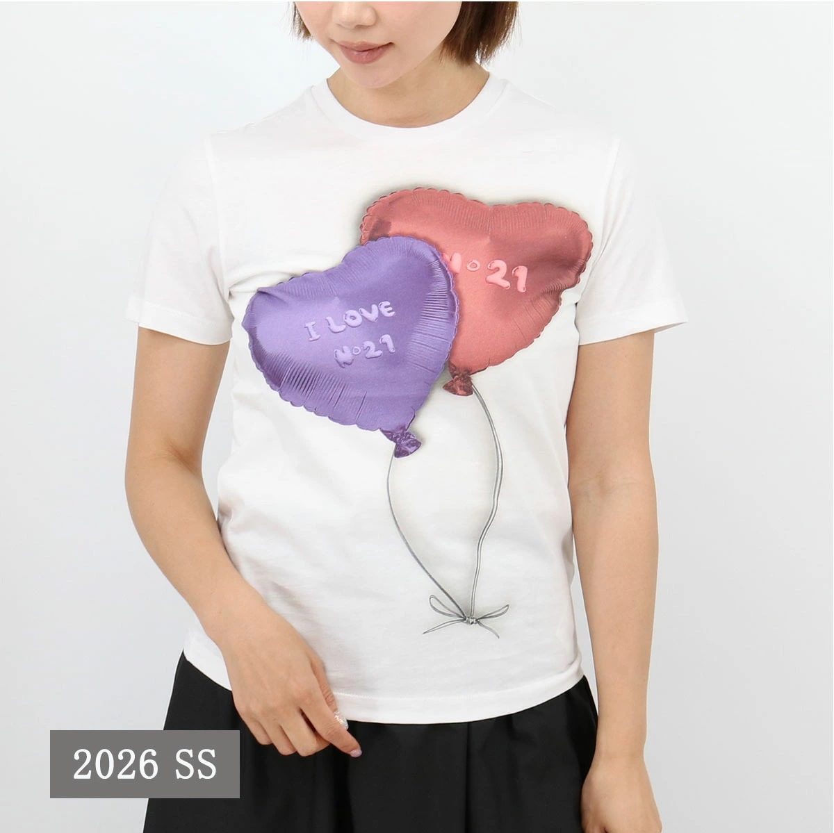 大人もOK ロゴTシャツ N210AD N0080 半袖 ロゴT SS TEE クルーネック プリント トップス 白 黒 子供服 レディース ブラン
