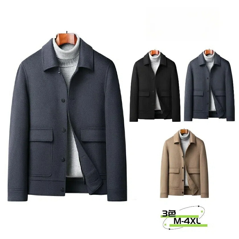 ウールコート 71%ウール チェスターコート ダックダウン ダウン 無地 厚地 ジャケット ライナー付き ダウンライナー脱着可 ビジネスコート シンプル アウター ビジネス カジュ メンズ