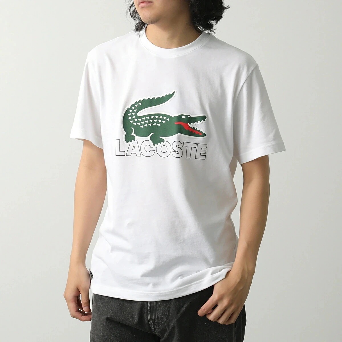 LACOSTE ラコステ Tシャツ TH1146 メンズ 半袖 カットソー ロゴT ワニ クルーネック 001