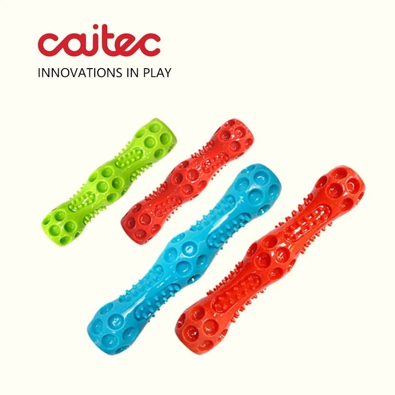 を caitec 犬のおもちゃ鳴きスティック浮揚弾力のための適切な投げと追いかけ非常にソフトペットのおもちゃ 2 サイズ