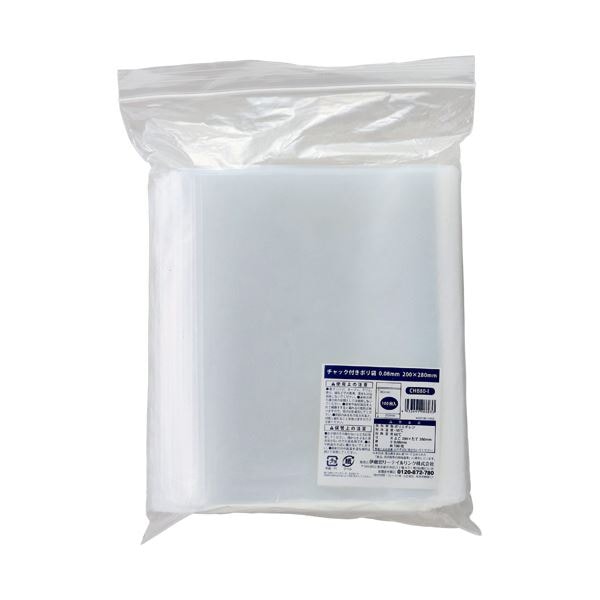 （まとめ） 伊藤忠リーテイルリンク チャック付ポリ袋 0.08x200x280mm CHB80-I 1パック（100枚） [x3セット] 6,387円