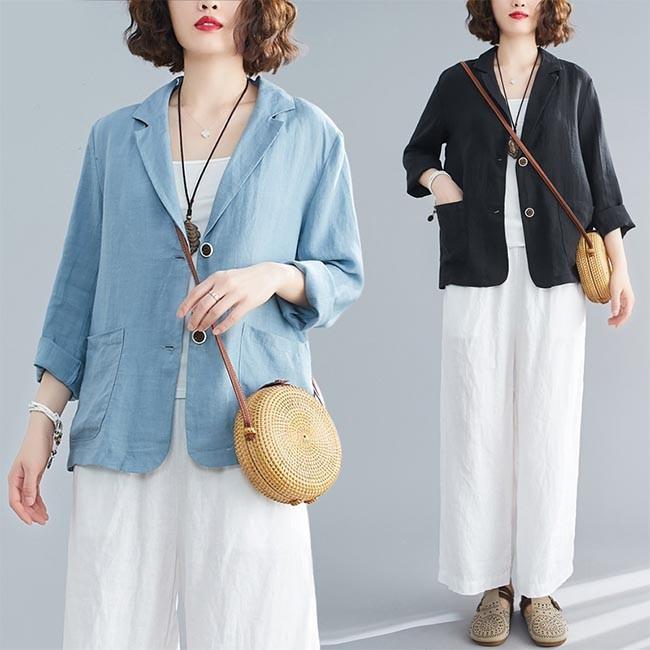 即日発送テーラードジャケット レディース ブレザー 薄手 リネンジャケット サマージャケット スーツジャケット 無地 カジュアルスーツ 夏 春 プレゼント 5,338円