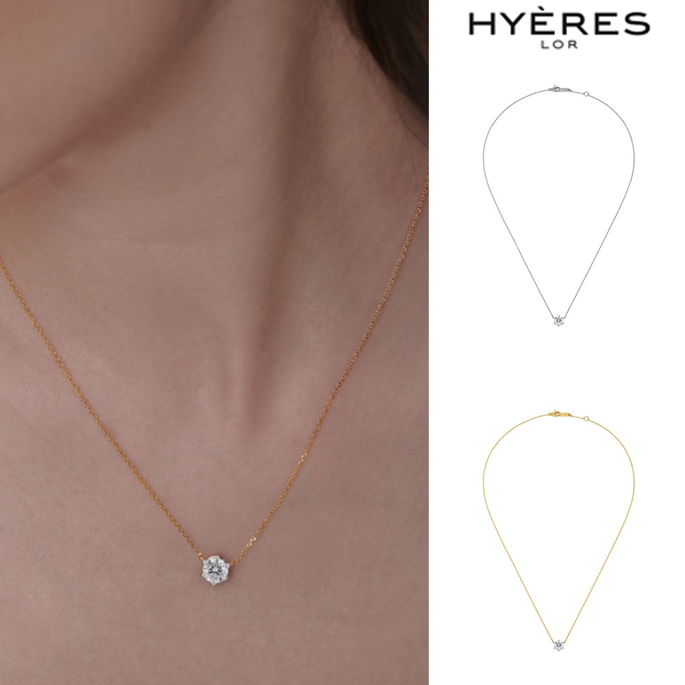 [HYERES LOR] Essence Lab Diamond 14K 1ct Solitaire Necklace