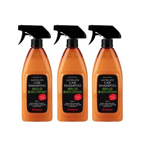 ブルスワン水なし簡易洗車 600ml 3本洗浄 スクラッチ防止 光沢やすい洗車 ウォーターレスカシャンプー