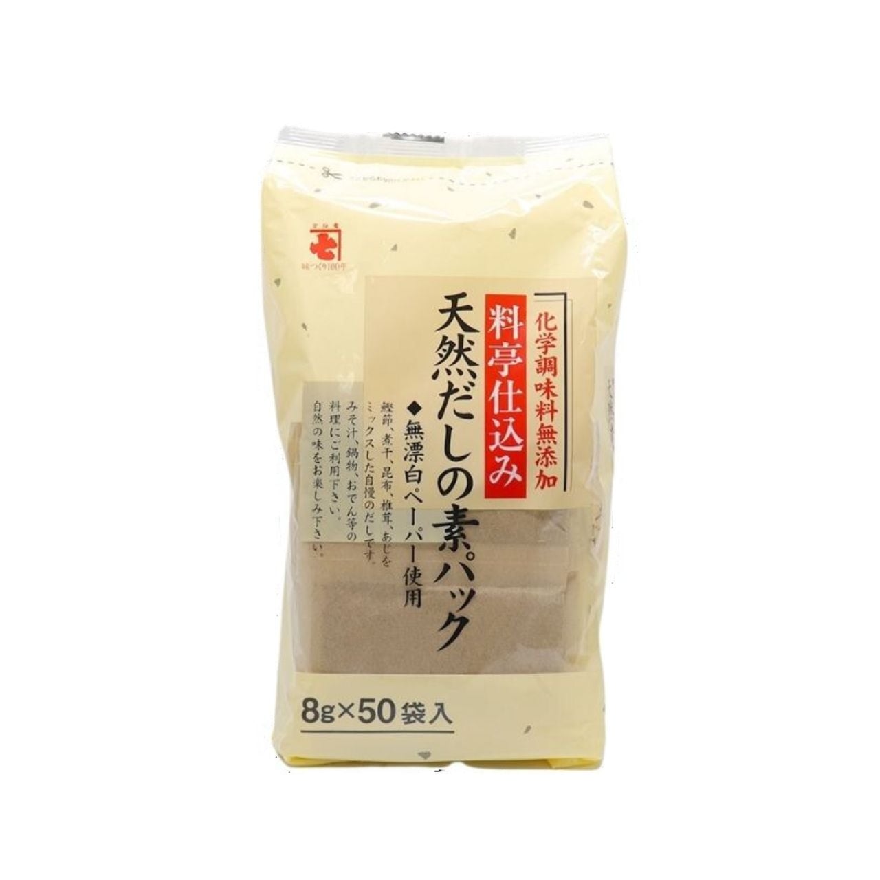 かね七 料亭仕込み 天然だしの素パック 1袋 400g(8g×50パック入り) 6袋セット 和風だし 保存料 着色料 香料 化学調味料 無添加 削りぶし だしの素 だしパック