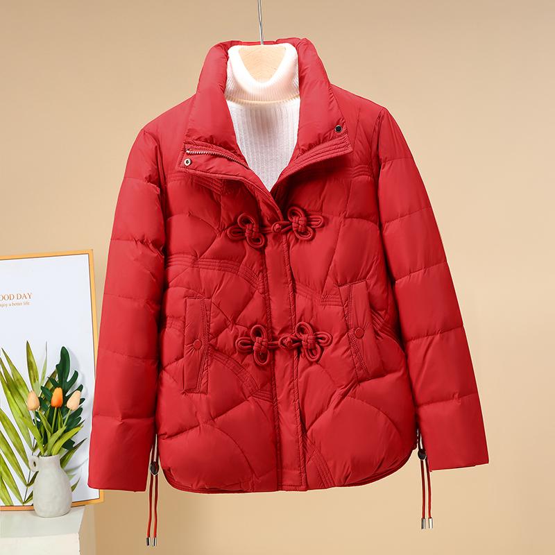 秋服 レディース ファッション オシャレ カワイイ シンプル 大人カワイイ 大きいサイズ バックル ダウン コットンコート スタイル 暖かい ジャケット コート