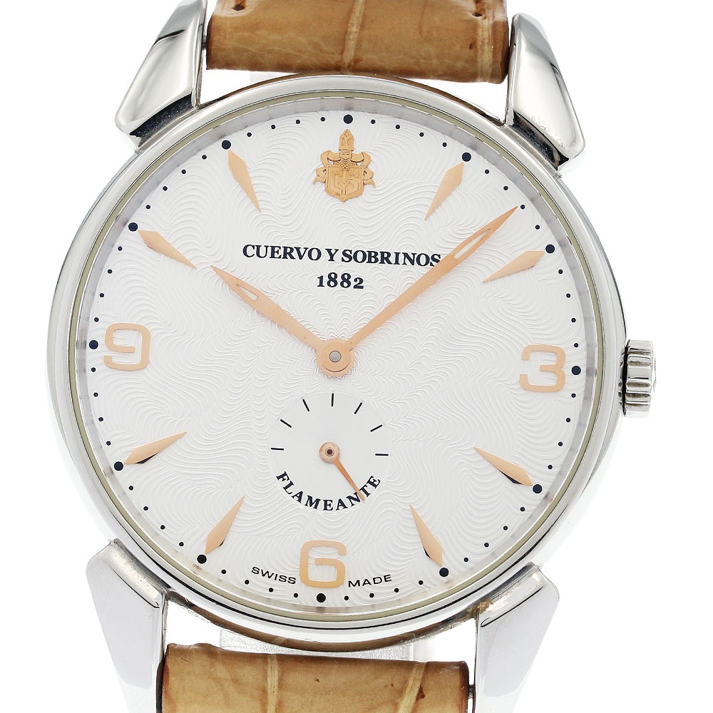 クエルボ・イ・ソブリノス CUERVO Y SOBRINOS 3130.1 ヒストリアドール フラメンテ スモールセコンド 手巻き メンズ _933975【中古】