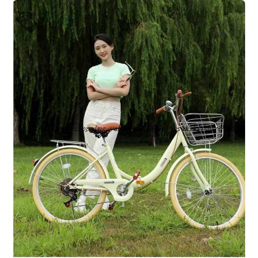 シティサイクル 自転車22 24 インチシングルスピード6段変速ギア ママチャリ 街乗り 通勤 通学 おしゃれ