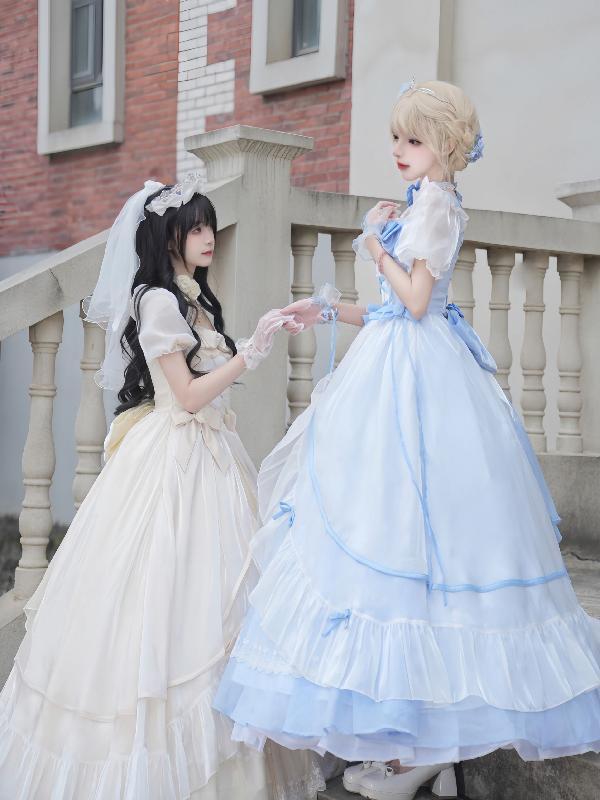 プリンセスドレス フラワーウェディング デイリースタイル バースデードレス ロリータ