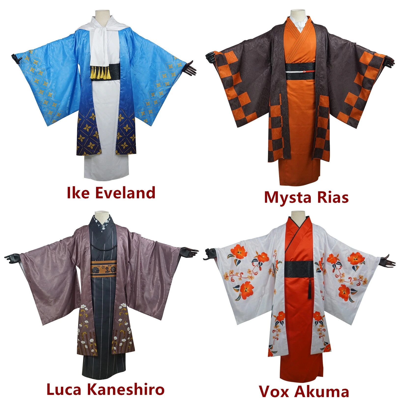 VTuber バーチャルライバー EN New Yea Goods&Voice 2023 Vox Ike Yamio Luca Mysa 着物 コスプレ衣装 コスチューム