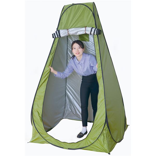 AT多目的ポップアップテント (約120×120×190cm) 収納時：約φ58cm (災害時 緊急時 避難時 アウトドア)