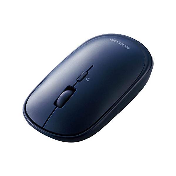 超可爱 エレコム M-TM10BBBU Bluetooth ワイヤレスマウス ネイビーブルー マウスパッド