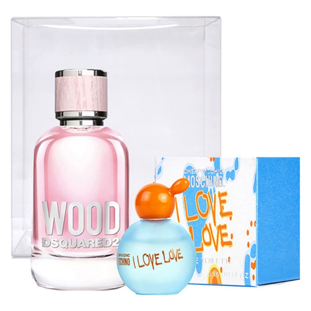 ウッドディスクエア2 EDTプルファム30ml+モスキーノアイラブラブミニボックスセット