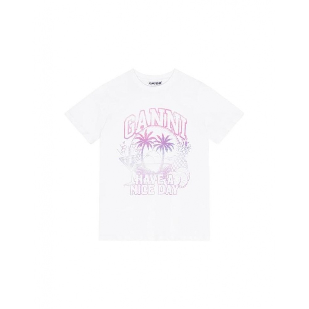 国産 24FW ガニ T3918/カクテルリラックスロゴショートスリーブ Tシャツ