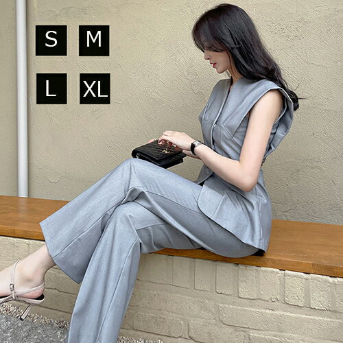 セットアップ レディース パンツスーツ トップス＆パンツ 上下セット 体型カバー 大きいサイズ 夏 春 シンプル 美シルエット 着痩せ きれいめ 大人女子 OL 日常 オフィス お洒落 上品 通勤 面