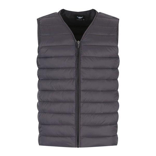 メンズインナーポケットVネック軽量ベストパッドDD-VEP-W2DPDVT702-グレー