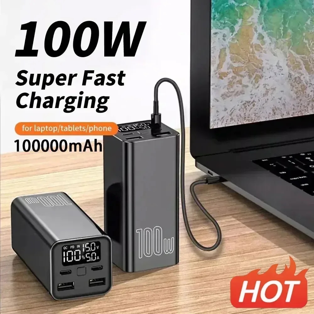 屋外用の超高速パワーバンク,大容量ユニバーサル携帯電話,100W, 100000mAh, 220V - 509