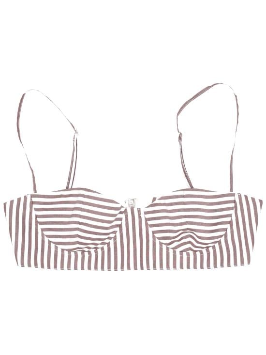 LA ROSE Women Tops TP003001 BROWN STRIPES