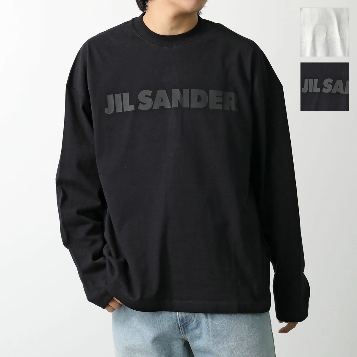 JIL SANDER ジルサンダー Tシャツ J21GC0167 J20243 メンズ 長袖 カットソー ロゴT コットン クルーネック オーバーサイズ カラー2色 41,265円