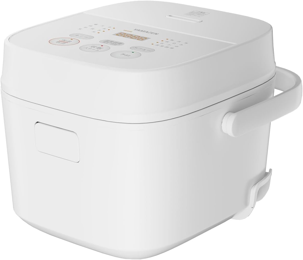 [山善] 炊飯器 一人暮らし 3合 3種類炊き分け機能 マイコン式 低温調理 無洗米モード 保温 予約機能 ホワイト AMRC-5M(W)
