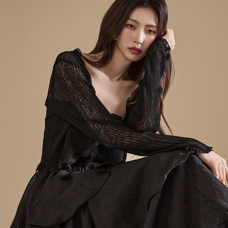 J2321 フリル カーディガン 4,885円