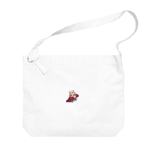 【文字入れ可能受注生産】フェレットの女の子　キャロライン ビッグショルダーバッグ