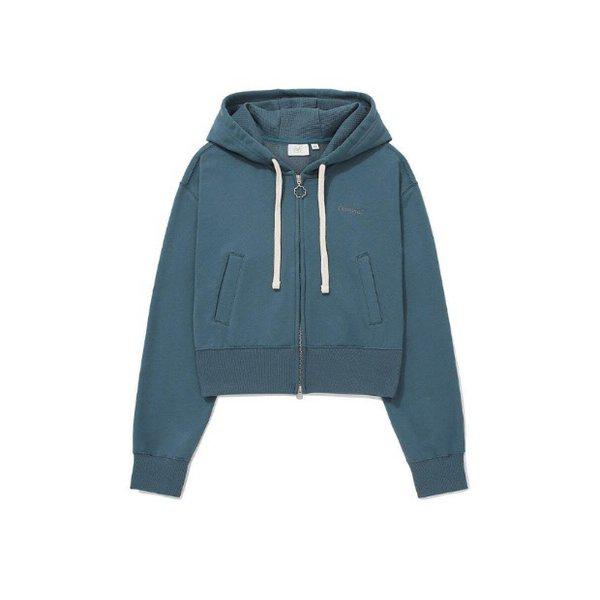 ウィンドブレーカー JQS CO2403HZ70-DB ウーマン クロップ フーディー ジップアップ ダークブルー