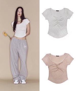 Tシャツ・カットソー PLEASENOFOLLOW Kacy Lettering Long Off-Shoulder Top 3colors 플리즈노팔로우(PLEASENOFOLLOW) Kacy Lettering Long Off