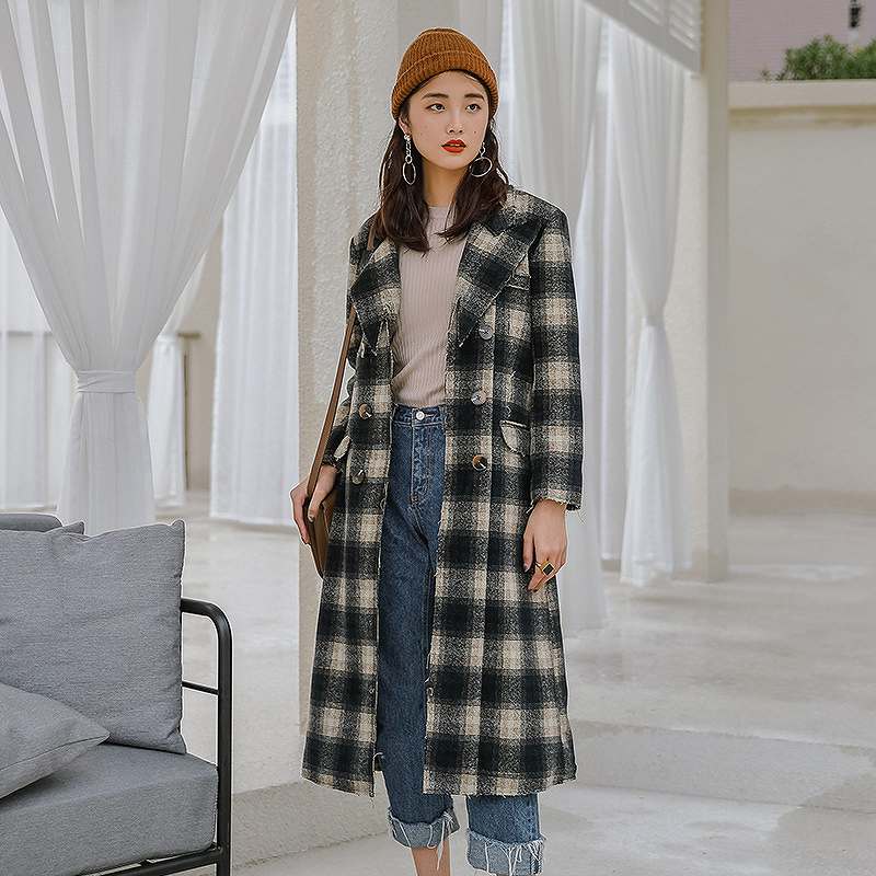 レディース チェック柄 コート ジャケット アウター カジュアル 長袖 大人 可愛い フェミニン きれいめ エレガント おしゃれ お出かけ お呼ばれ デイリー 普段着 ブルー S M サイズその他 アウター