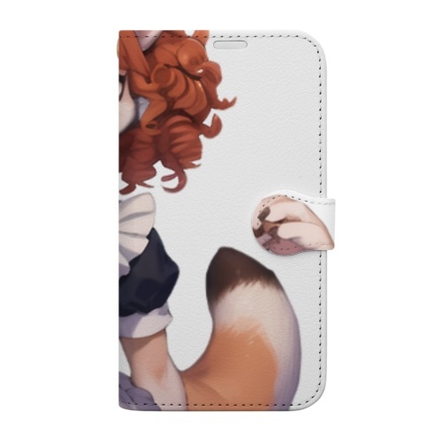 【文字入れ可能受注生産】フェレットの女の子　メイド　ケモナー 手帳型スマホケース 5,543円