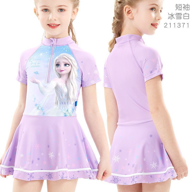 2024新作かわいい子供用水着女の子速乾ワンピース学生スカートスタイルリトルプリンセス学習水着中大子供向け 8,271円