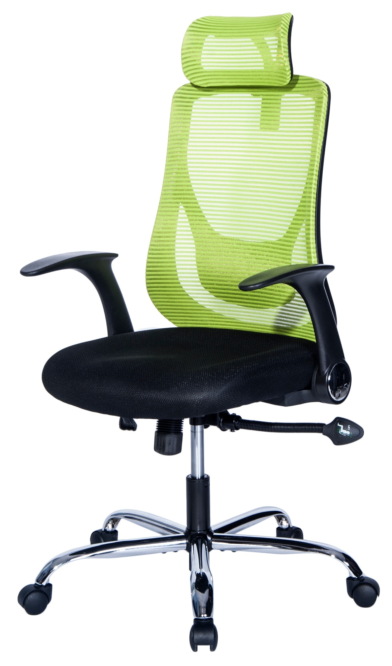 【大好評！最安値挑戦!】オリジナル設計 オフィスチェア メッシュ ハイバック ロッキンググリーン Green MetalC681